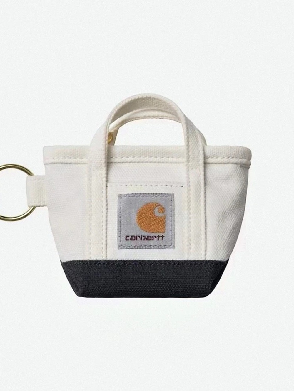 Carhartt Mini Tote Keyring in White & Black Like New